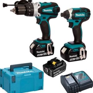 Paquete de taladro / destornillador makita dlx2144tj1