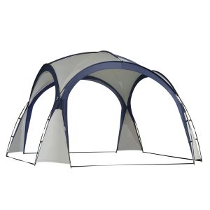 Carpa poliéster bicolor 350x350x222 cm outsunny, deportes y ocio - camping