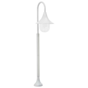 vidaXL farola de jardín de aluminio blanca E27 120 cm