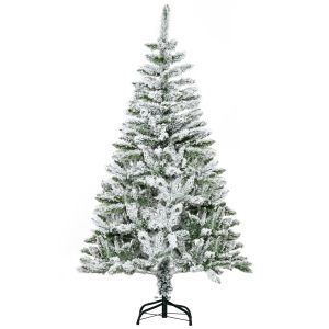 Árbol de navidad plástico, acero bicolor 85x85x150 cm Homcom