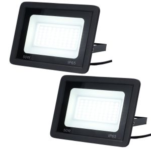 Pack 2 focos LED proyectores exterior ip65 100w 10500lm 6000k luz fría