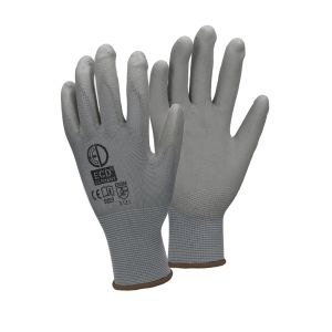 12x guantes revestimiento pu talla 9-l gris