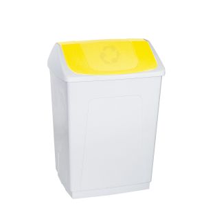 Denox papelera basculante amarillo de 55l - 420x320x620