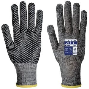 Guantes anticorte portwest a640 sabre con púas de PVC - gris - hombre - nue