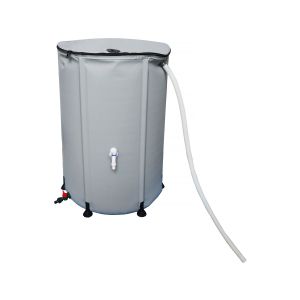 Colector de agua de PVC flexible 500 l - gris