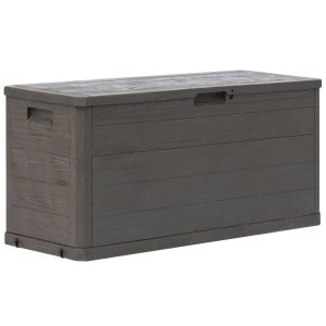 vidaXL caja de almacenamiento de jardín 280 l marrón