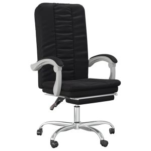 vidaXL silla de oficina reclinable cuero sintético negro