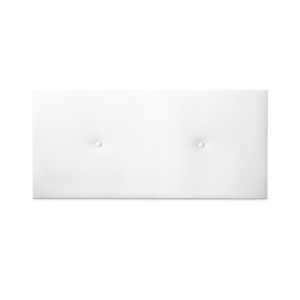 Cabecero firenze polipiel acolchado, 100x8, blanco, cama 90 cm