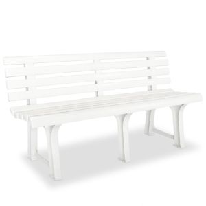 vidaXL banco de jardín 145,5 cm plástico blanco