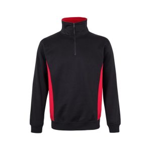 Sudadera bicolor cremallera 3xl negro/rojo