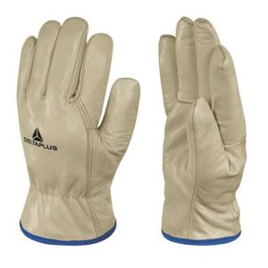 Guantes de trabajo de cuero anti-frío forrados thinsulate™ talla 9 - deltap