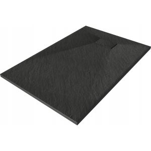 Plato de ducha antideslizante 90x70cm, negro