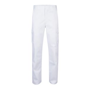 Pantalon multibolsillos velilla color blanco 40