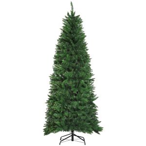 Árbol de navidad PVC y metal color verde ø91x210 cm Homcom