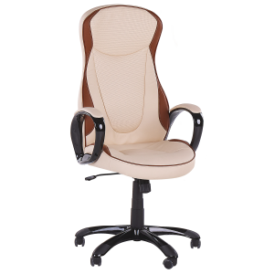 Silla ejecutiva piel sintética beige felicity