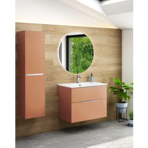 Mueble de Baño Suspendido con Lavabo Cerámico | 90 cm  Sunset Mate