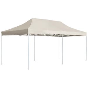 vidaXL carpa plegable profesional de aluminio crema 6x3 m