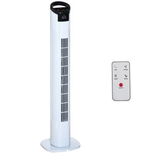 Ventilador de torre pp color blanco 20x20x78.5 cm Homcom