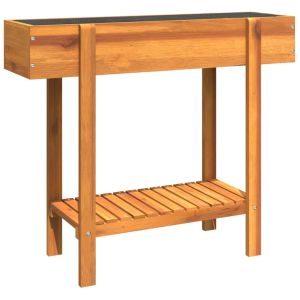 vidaXL jardinera arriate madera maciza de acacia 90x30x75 cm