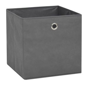 vidaXL cajas de almacenaje 10 uds textil no tejido 32x32x32 cm gris