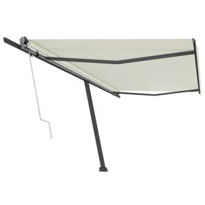 vidaXL toldo de pie automático crema 500x300 cm