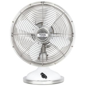 Ventilador joe50_white h.koenig 3 velocidades, 4 aspas, diseño retro,blanco