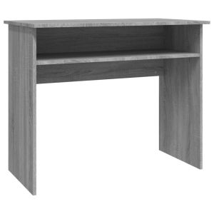 vidaXL escritorio de madera contrachapada gris sonoma 90x50x74 cm