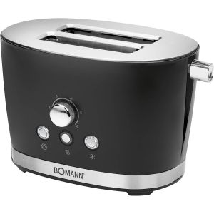 Tostadora pan, 2 rebanadas, regulador nivel t bomann ta 3005 cb negro 850w