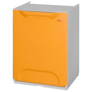 Well home papelera reciclaje polipropileno color naranja. Depósito 20l