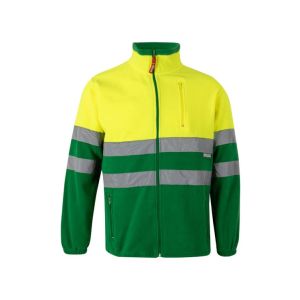 Chaqueta polar bicolor av xs verde/amarillo flúor