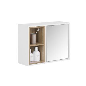 Armario de pared para baño con espejo armario bzr149-w sobuy es