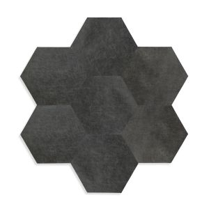 Origin wallcoverings paneles eco-cuero autoadhesivos  hexágono gris carbón