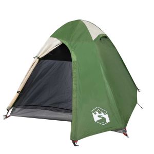 vidaXL tienda de campaña iglú para 2 personas impermeable verde