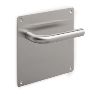 Juego de manillas con placa de 17x17 cm para puertas de