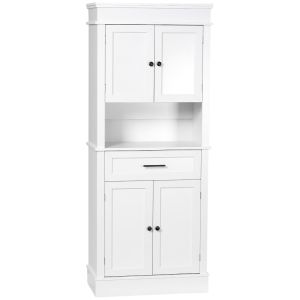 Alacena de cocina melamina de madera, mdf blanco 74x39.5x183 cm