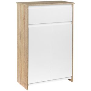 Armario de baño mdf bicolor 60x30x90 cm kleankin, hogar - baño