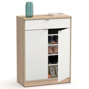 Zapatero entrada recibidor, mueble auxiliar, briebe domus blanco