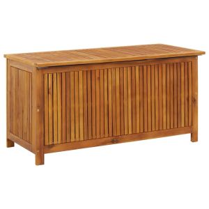 vidaXL caja de almacenaje de jardín madera maciza acacia 113x50x58 cm