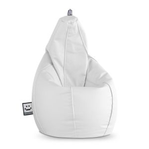 Puff pera polipiel outdoor blanco happers xxl