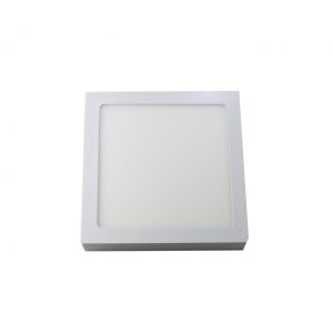 Downlight LED 18w tono neutro 4200k, cuadrado superficie. Blanco