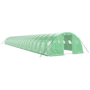 vidaXL invernadero con estructura de acero verde 96 m² 24x4x2 m