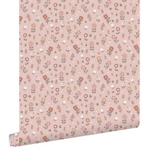 Estahome papel pintado flores rosa suave - 50 cm x 9 m - 139288