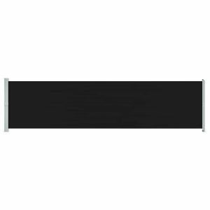vidaXL toldo lateral retráctil para patio negro 600x160 cm