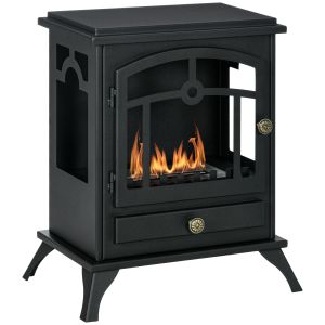 Chimenea de etanol acero 45x28x54 cm Homcom, hogar - climatización