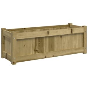 vidaXL jardinera de madera de pino impregnada 90x31x31 cm