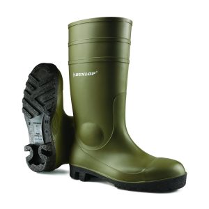 Bota PVC dunlop protomaster verde s5 t-39