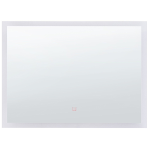 Espejo de pared LED 80x60 cm plateado adour