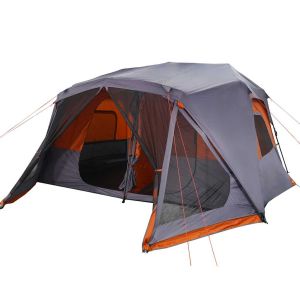 vidaXL tienda familiar 10 personas impermeable apertura rápida gris