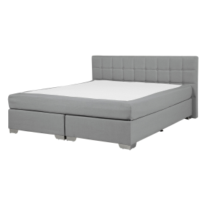 Cama continental de poliéster gris claro/plateado 140 x 200 cm admiral