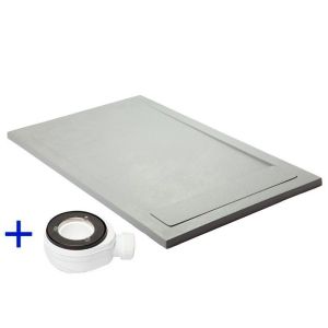 Plato de ducha de resina 200x70 premium ambiente gris ral 7037  70x200